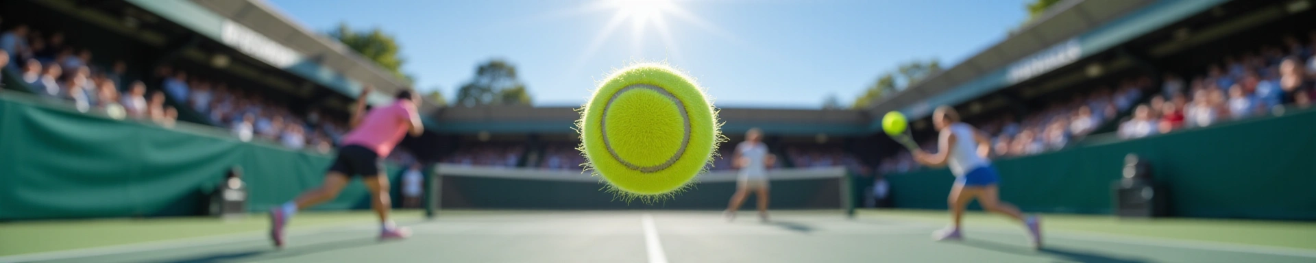 Exciting tennis tournament in progress with players in action
